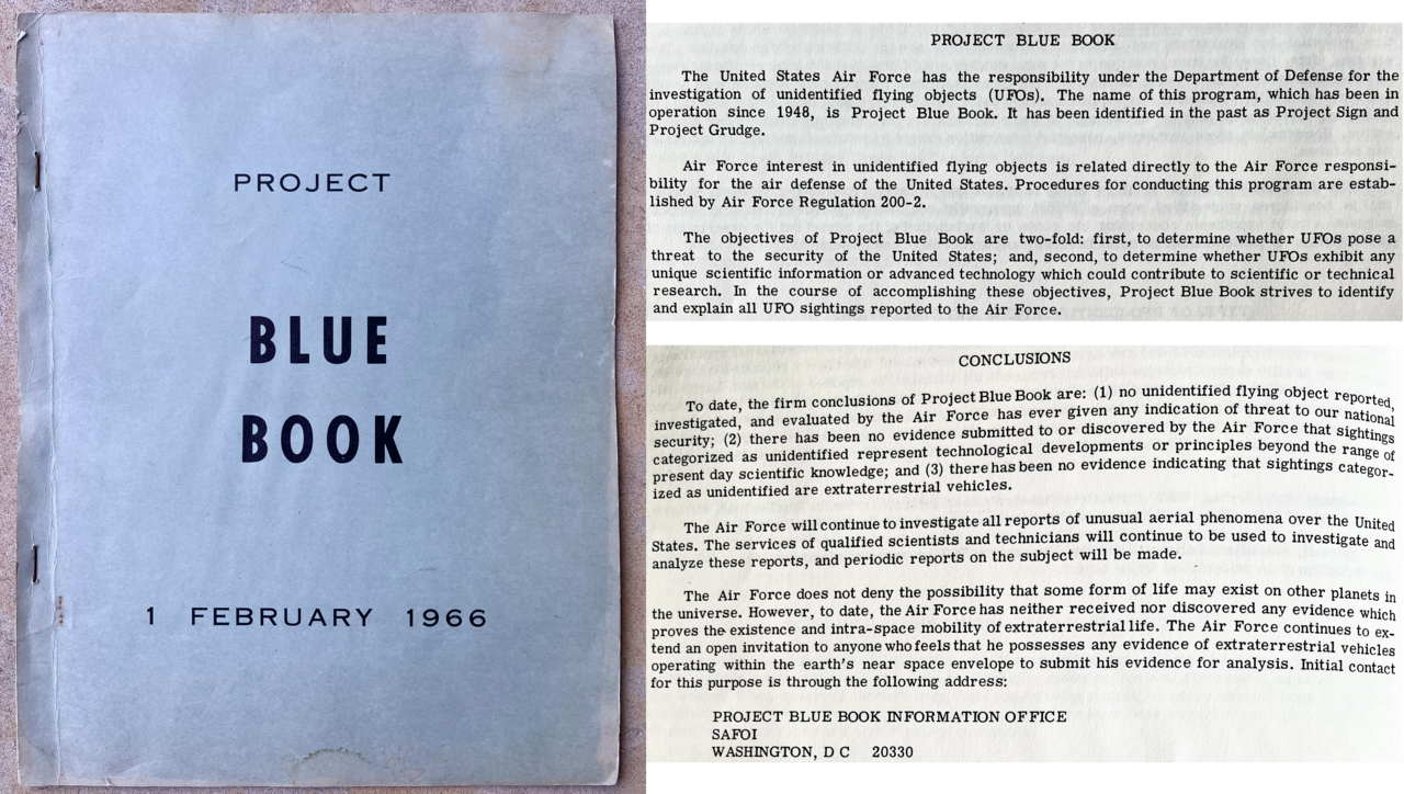 A Project Blue Book report — the USAF body for which Hynek was the resident scientific consultant from 1947 (Project Sign) through 1969 (Blue Book's termination), accumulating the 'residual fraction' of unexplained cases that justified the classification system.
