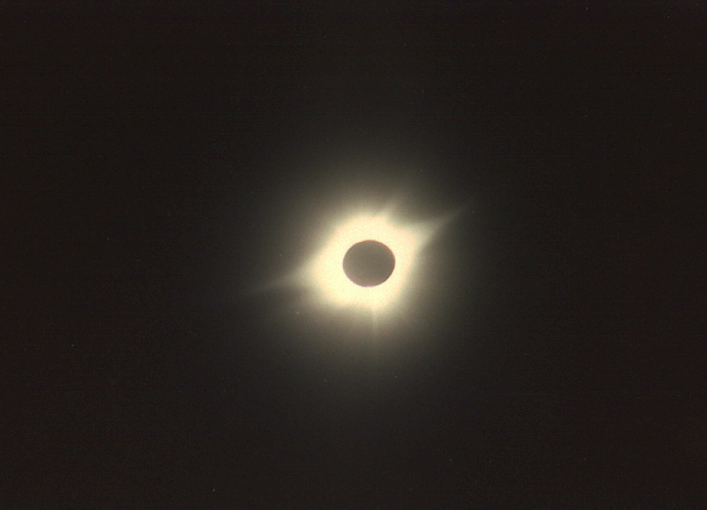 The 11 July 1991 total solar eclipse, photographed from the Pacific coast of Costa Rica — Mexico City witnesses videotaped unidentified objects during totality.
