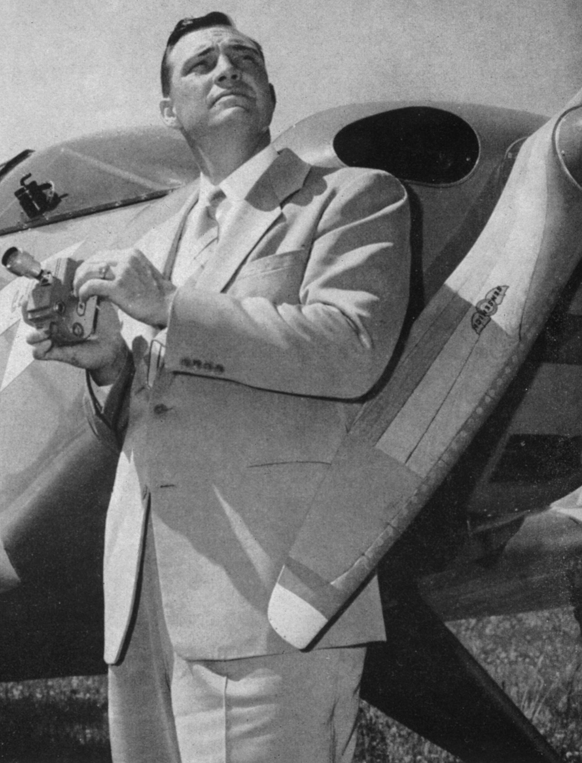 Kenneth Arnold, whose 24 June 1947 sighting catalysed the press cycle the early Men-in-Black accounts attached to.