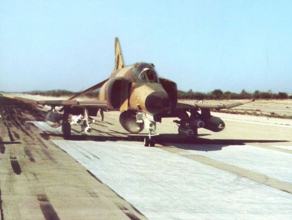 An Iranian F-4E Phantom II — the variant flown by Lt. Jafari during the Tehran incident.